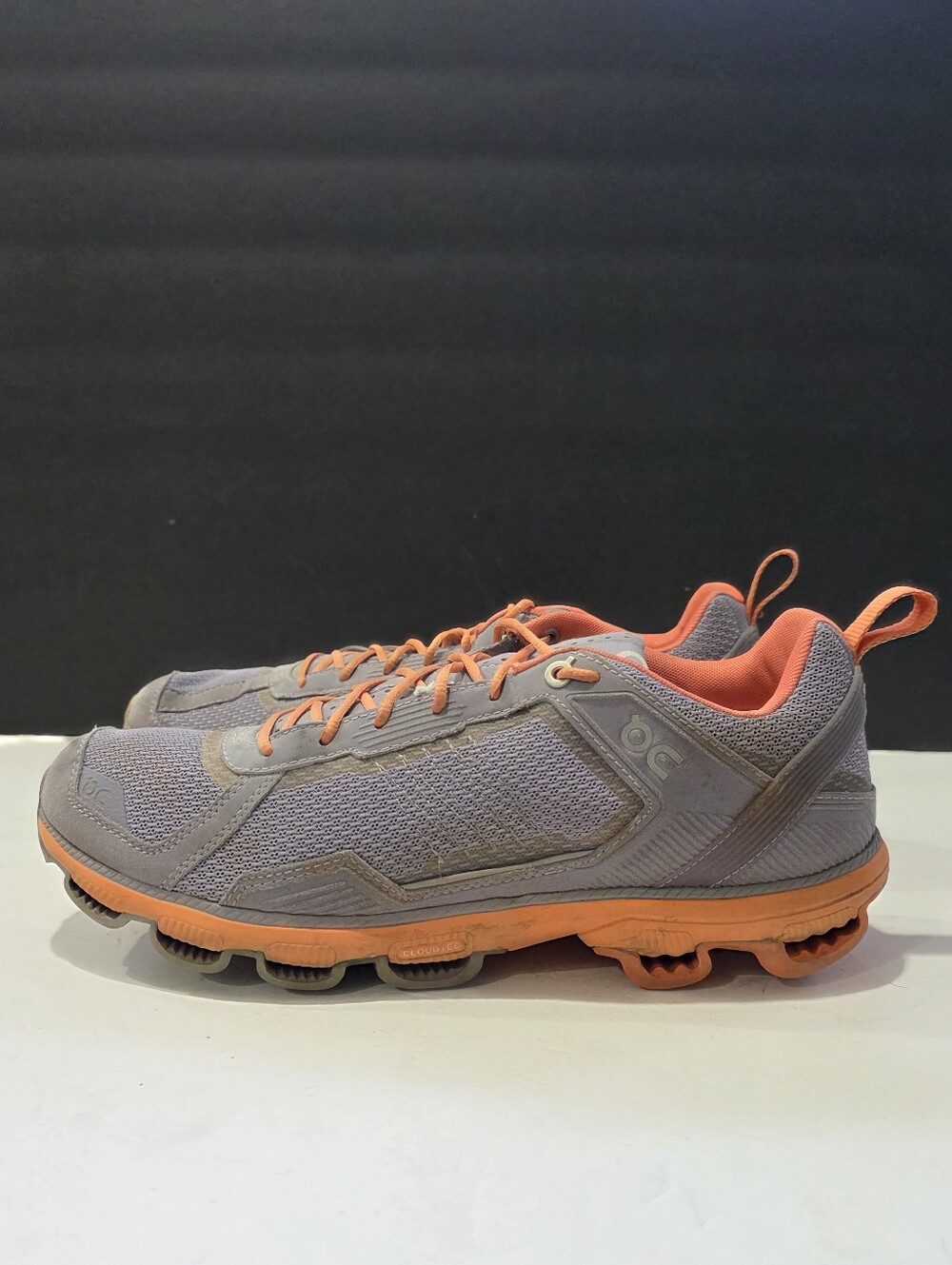 On Running Cloudultra Trail Shoes Women Size US 11 EU 43 Grey Orange Hiking